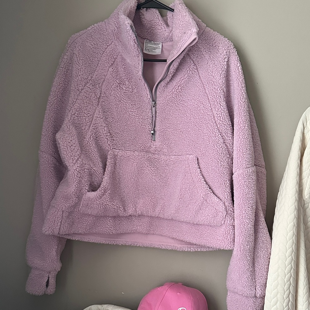 lululemon athletica Lavender Sherpa Half-Zip Jacket